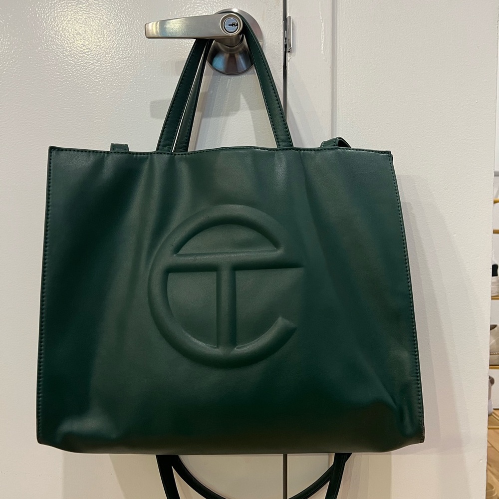 Telfar Olive Green Vegan Leather Tote Bag
